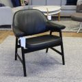 677125-3 Armchair black leather Brunstad Bris
