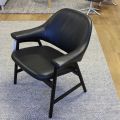 677125-5 Armchair black leather Brunstad Bris
