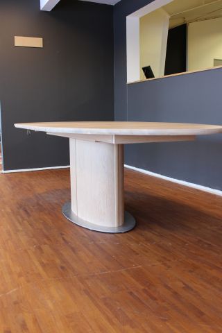 677011-4 Table Skovby SM 73 in white oiled oak