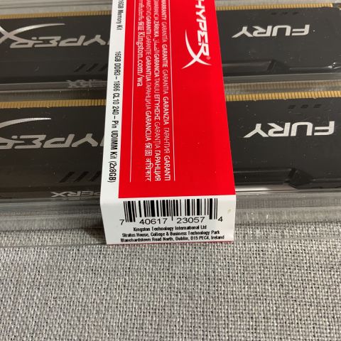 757407-3 Ram memory HyperX Fury DDR3 1866MHz 16GB