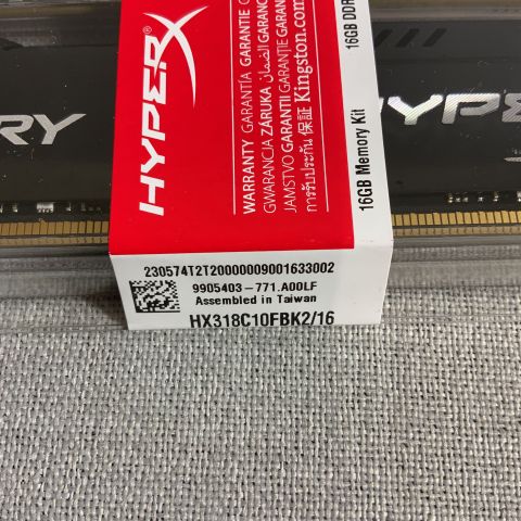 757407-4 Ram memory HyperX Fury DDR3 1866MHz 16GB