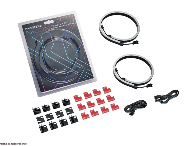 757369-1 Phanteks Neon Digital RGB LED Strip Combo Set 2x40cm