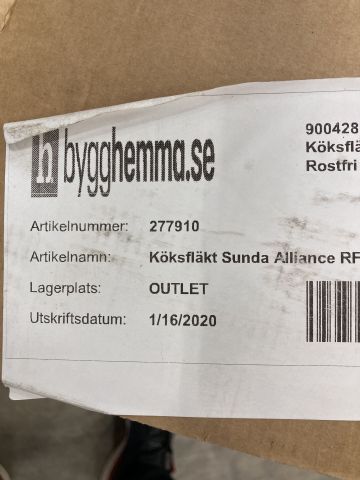 757539-2 Kitchen fan Cylinda Sunda Alliance Stainless steel Width 600mm