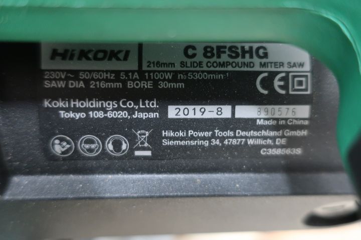759697-4 Cutting and miter saw Hikoki C 8FSHG