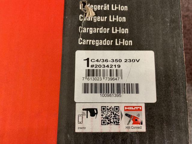 716237-2 Battery charger quick charger Hilti C 4 / 36-350, 4 pcs (new / unused)