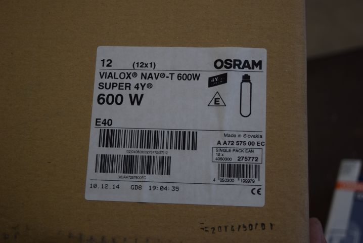 685651-4 Fluorescent lamp 3 pcs Osram Vialox NAV-T 600W Super 4Y