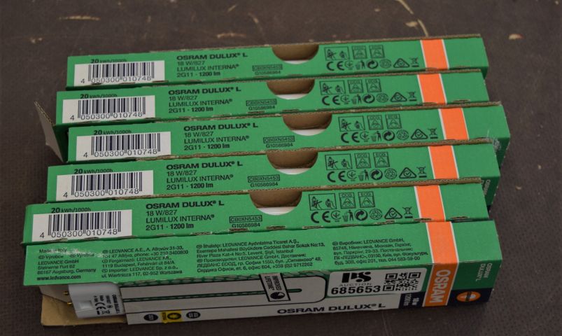 685653-1 Fluorescent lamp 6 pcs Osram Dulux L 18W / 827
