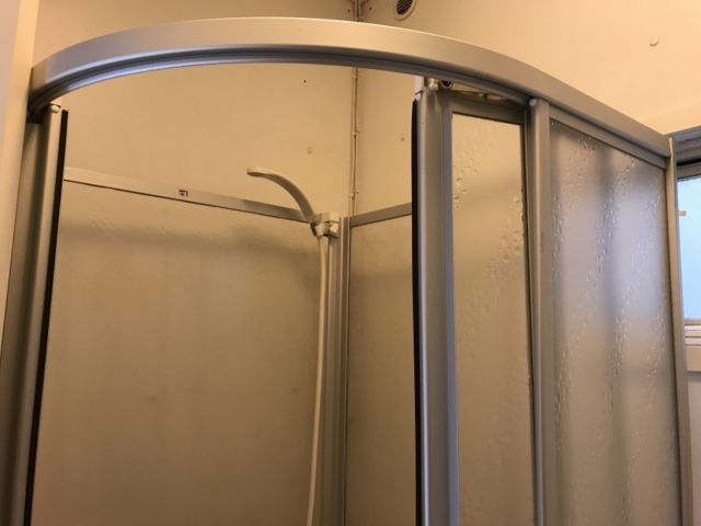 758861-4 Staff shed with sheet metal facade