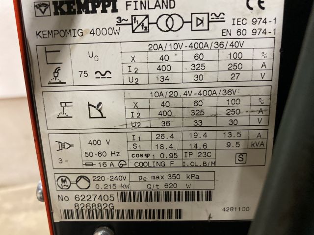 743330-15 Migsvets Kemppi Kempomig 4000W