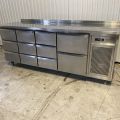 762509-1 Kema Blue Line cooling bench with 11 drawers, folded back edge