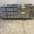 762509-2 Kema Blue Line cooling bench with 11 drawers, folded back edge