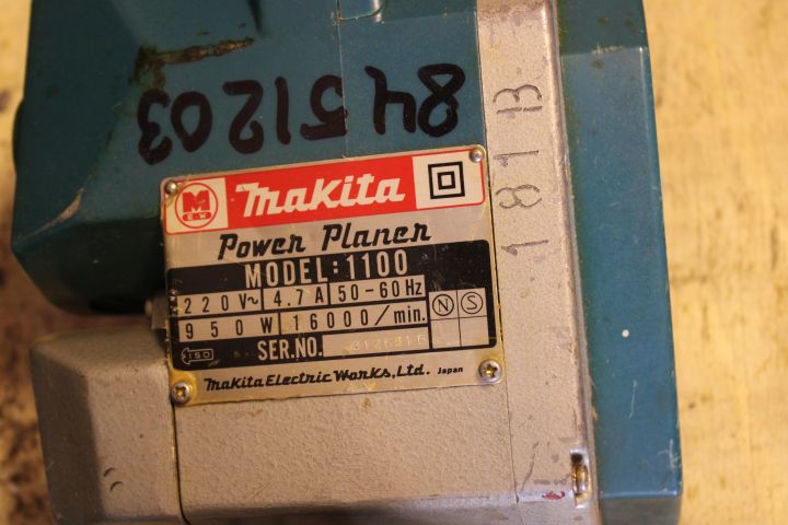 719485-2 Electric planer, Makita power planer 1100