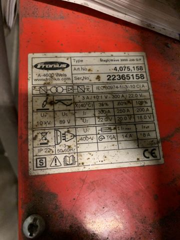 764469-6 TIG welder Fronius MagicWave 3000