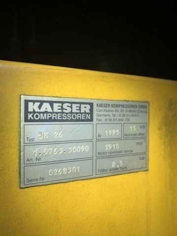 764525-13 Compressor Kaeser SK 26 -1995, dryer and tank