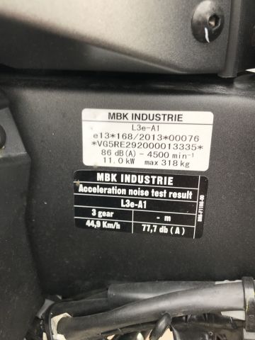765732-17 YAMAHA YAMAHA MT125, 2017, 15 hp