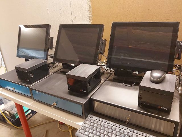 578476-3 Cash register system Trivec Domino with 5 cash registers