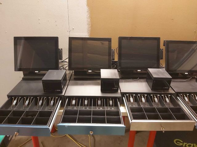 578476-6 Cash register system Trivec Domino with 5 cash registers