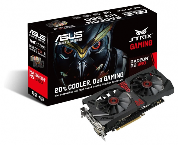 766611-1 AMD graphics card ASUS Radeon R9 380 STRIX 4GB