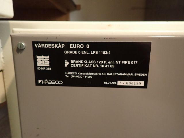 762411-3 Värdeskåp Habeco EURO 0