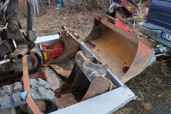 691476-22 Excavator, PEL JOB EB200 -09, with trailer, 3 buckets, frost hook and cutter