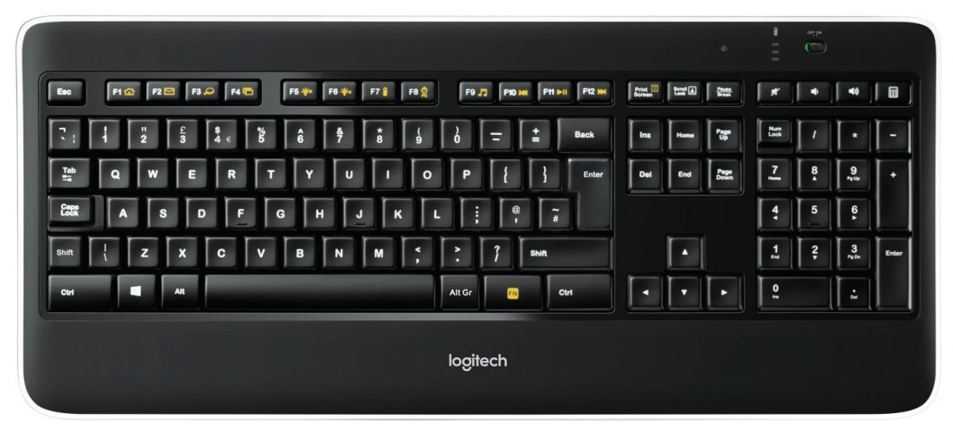 771406-1 Keyboard Logitech Wireless Illuminated K800