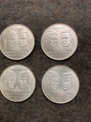 772353-1 4 pcs 50: - 1976. King CarlXVI Gustav Queen Silvia