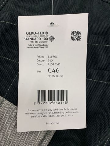 772931-2 Fristads Gen Y craft shorts, Black, size C46