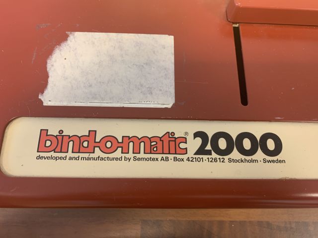 769017-3 Binding machine Bindomatic 2000