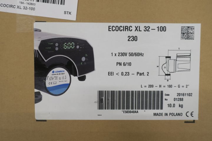 780534-2 Circulation pump Lowara Ecocirc XL 32-100