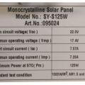 781160-3 Monocrystalline Solar Panel 125W (Free Shipping)