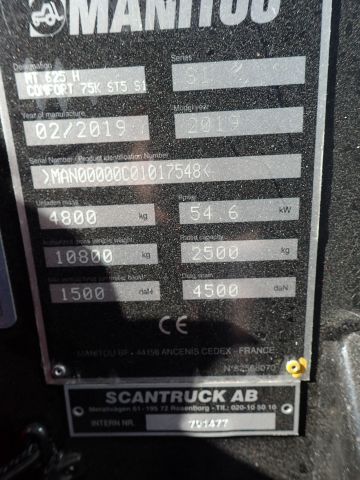 689180-29 Telescopic loader Manitou MT625H -19