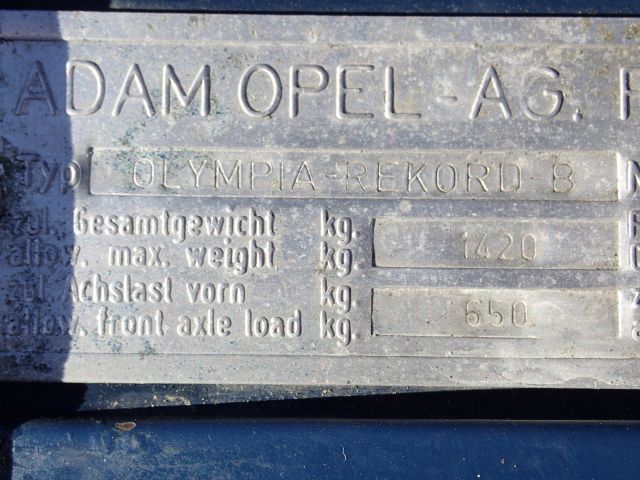 753067-98 Opel Record 1700 Olympia -1966