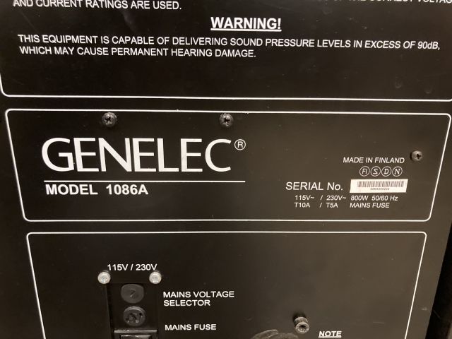 782246-6 Genelec 1086A PA Speakers