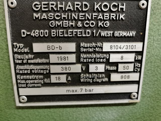 782097-12 Multimachine Koch BD-6 with roller table