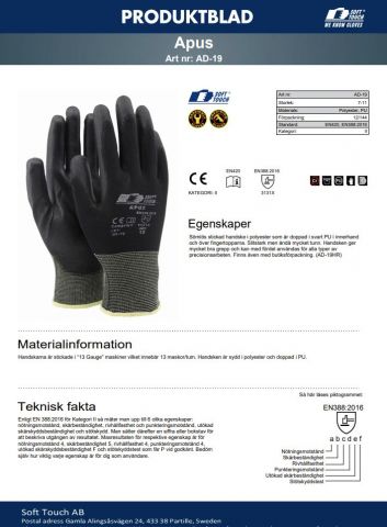 783346-4 144 par Arbetshandskar Soft Touch ® (XL)