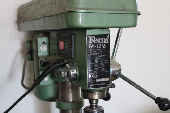 719616-4 Bench column drill, FERM FM1216
