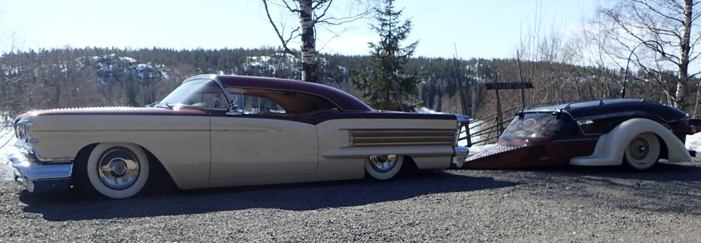 689177-65 Oldsmobile 88 -1958 & husvagn