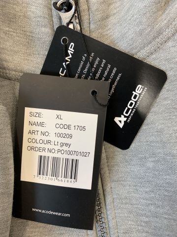 784118-2 Sweatshirt / sweatshirt Fristads Acode Gray, Size XL