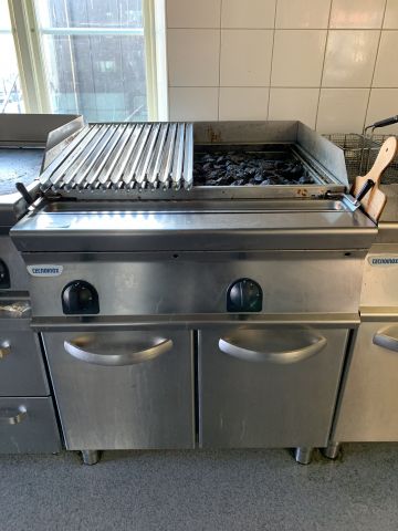 747223-1 Lavastensgrill Tecnoinox 90, 2 zones - 80x90x90 cm