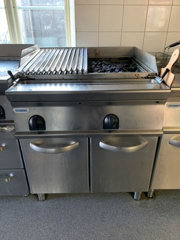 747223-2 Lavastensgrill Tecnoinox 90, 2 zones - 80x90x90 cm