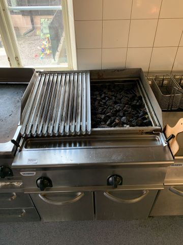 747223-4 Lavastensgrill Tecnoinox 90, 2 zones - 80x90x90 cm