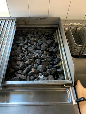 747223-5 Lavastensgrill Tecnoinox 90, 2 zones - 80x90x90 cm