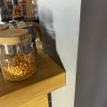 744841-5 Bar counter at an angle of approx. 407x250 cm - as well as back bar shelves and accessories