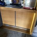744841-7 Bar counter at an angle of approx. 407x250 cm - as well as back bar shelves and accessories