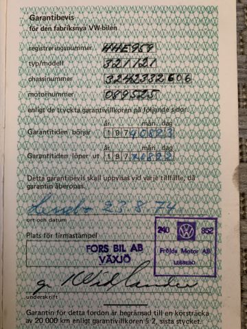 784928-82 Volkswagen Passat L 321 -1974