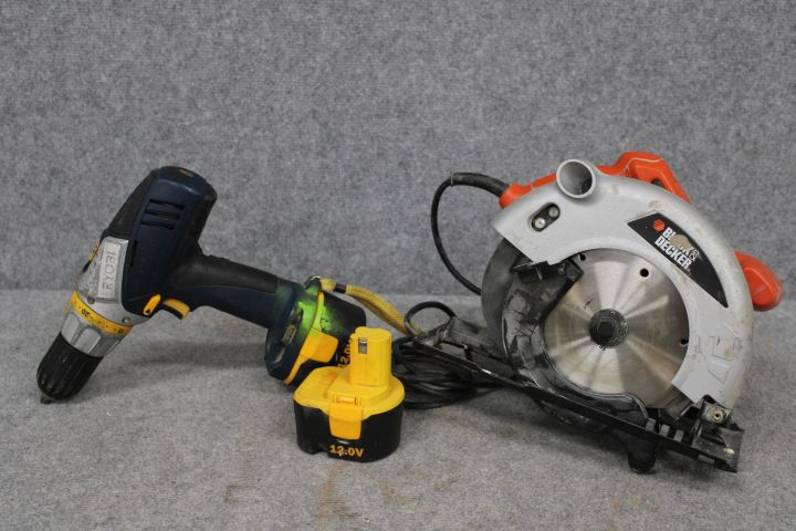 728766-1 Circular saw & screwdriver - Black & Decker and Ryobi