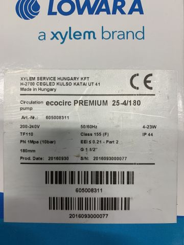 786220-2 Circulation pump Lowara ecocirc PREMIUM 25-4 / 180