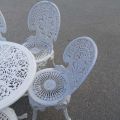 578499-3 Garden group in metal with table and 5 chairs