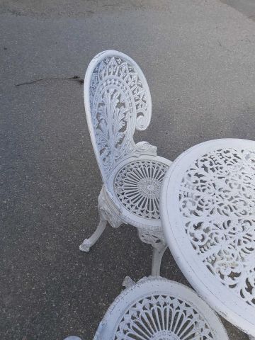 578499-4 Garden group in metal with table and 5 chairs