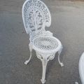 578499-5 Garden group in metal with table and 5 chairs